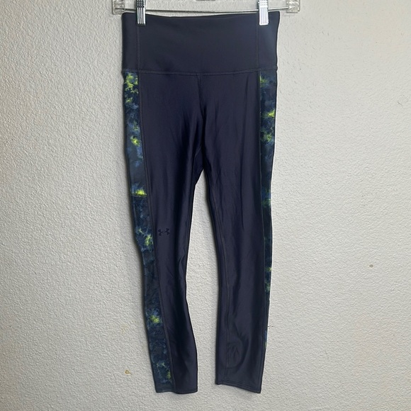 Under Armour Compression Ankle High Rise Legging Navy Womens Size XSmall NWT - Picture 2 of 13